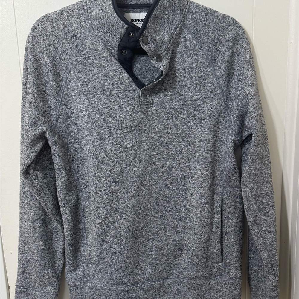 Sonoma Men's Heathered Gray Crewneck Sweater